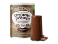 Four Sigmatic Organic Plant-Based Chocolate Protein Powder 600g Tub.