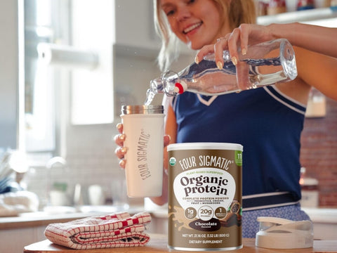 Four Sigmatic Organic Plant-Based Protein Powder, Chocolate 