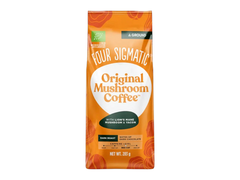 Four Sigmatic Original Mushroom Ground Coffee Dark Roast 283g front packaging on white background