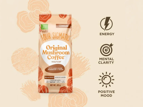 Four Sigmatic Original Mushroom Half Caf Ground Coffee - 283g