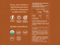 Four Sigmatic half caf ground coffee ingredients and product information panel on packaging