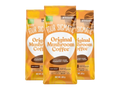 Four Sigmatic organic dark roast mushroom coffee whole beans 283g, 3 packs front packaging