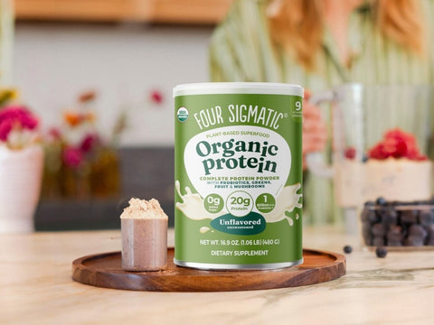 Four Sigmatic Plant-Based Organic Protein Powder, Unflavored - 480g