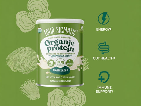 Four Sigmatic Plant-Based Organic Protein Powder, Unflavored - 480g