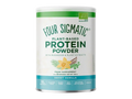 Four Sigmatic plant-based protein powder can on a white background