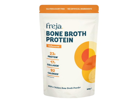 Freja Bone Broth Protein package on a white background