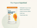 Freja Bone Broth Protein package with features listed on a white background