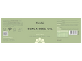 Fushi Organic Black Seed Oil 250 ml back label showing directions ingredients and barcode