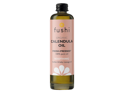 Fushi Organic Calendula Oil 100 ml front view bottle packaging