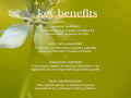 Fushi Organic Calendula Oil 100 ml key benefits graphic highlighting soothing massage oil for mother and baby