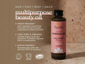 Fushi Organic Moringa Oil 50 ml bottle on brown background with label close up
