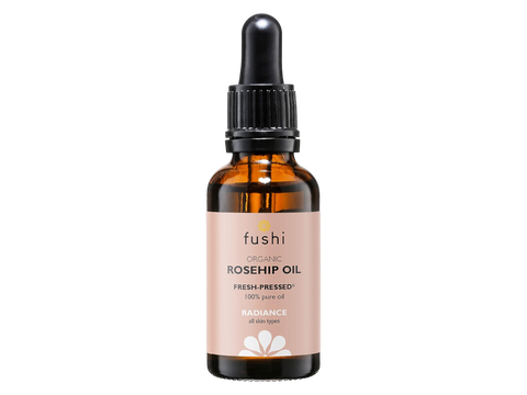 Fushi Organic Rosehip Oil 30 ml front view bottle packaging