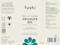 Fushi Really Good Cellulite Oil 100 ml back label showing directions ingredients and barcode
