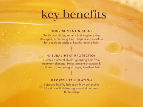 Fushi Really Good Hair Oil 100 ml key benefits graphic highlighting ayurvedic blend with brahmi and neem