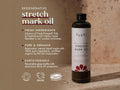 Fushi Really Good Stretch Mark Oil 100 ml bottle on brown background with label close up