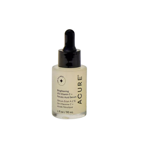 Acure Brightening 2% Vitamin C Ferulic Acid Serum glass bottle 30ml