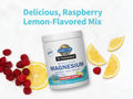 Garden of Life Dr. Formulated Magnesium Powder Raspberry Lemon 198.4g front tub packaging showing product name and branding