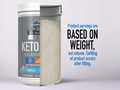 Garden of Life Dr. Formulated Meal Shake Grass Fed Butter & Whey scoop with shake powder next to tub