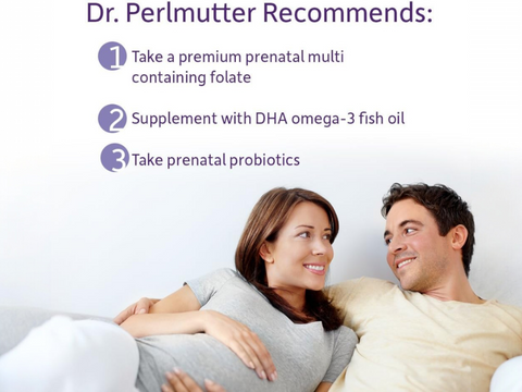 Garden of Life Dr. Formulated Once Daily Prenatal Probiotic 30 Capsules with key benefits detail