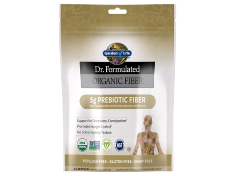 Garden of Life Dr. Formulated Organic Prebiotic Fiber canister, unflavoured, 192g.