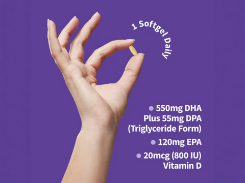 Garden of Life Dr. Formulated Prenatal DHA with Omega-3 30 Softgels close up of softgels next to bottle