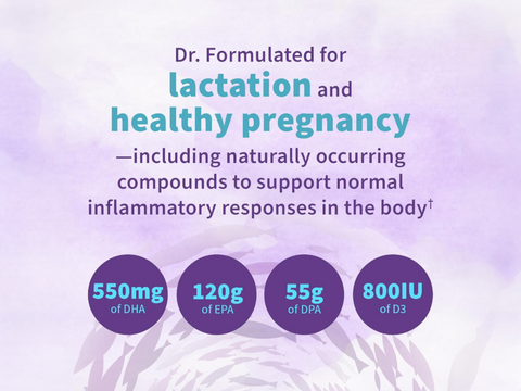 Garden of Life Dr. Formulated Prenatal DHA with Omega-3 30 Softgels with key benefits detail