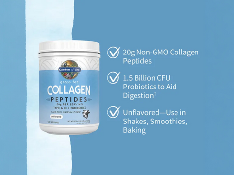 Garden of Life Grass Fed Collagen Peptides Unflavoured Powder