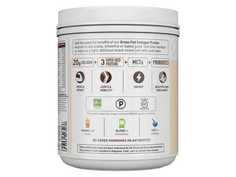 Garden of Life Grass Fed Collagen Protein Chocolate Powder.