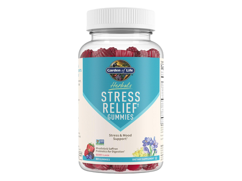 Garden of Life Herbals Gummies with Rhodiola and Saffron Berry 60 Count bottle front label packaging