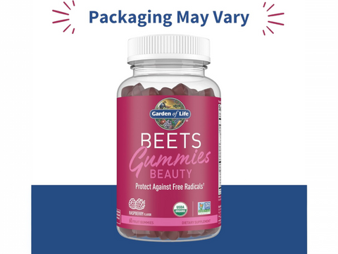 Garden of Life Organic Beet Root Beauty Gummies, Raspberry, 60 Count
