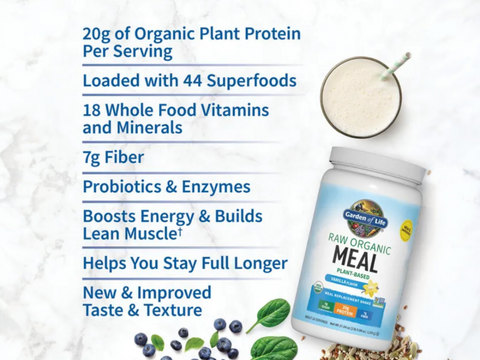Garden of Life Raw Organic Meal Plant-Based All-In-One Protein Vanilla 525 g