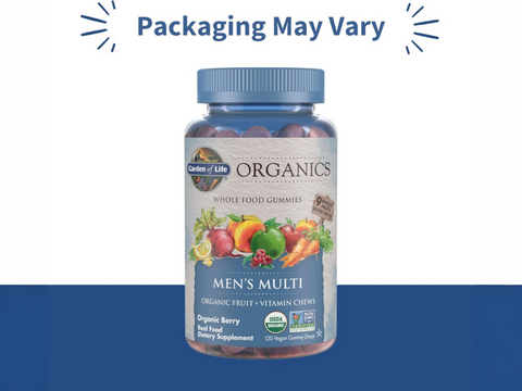 Garden of Life Organics Men's Gummy Vitamins, Berry, 120 Count