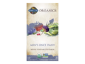 Garden of Life Organics Once Daily Whole Food Multivitamin Vegan Tablet for Men bottle front label packaging- 60 tablets