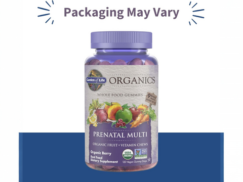 Garden of Life Organics Prenatal Gummies Multivitamin - Vegan Berry - 120 Count