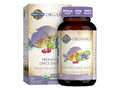 Garden of Life Organics Prenatal Once Daily with Folate and Iron Vegan Tablets bottle front label packaging- 90 vegan tablets