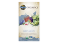 Garden of Life Organics Whole Food Multivitamin for Men Vegan Tablets bottle front label packaging- 120 vegan tablets