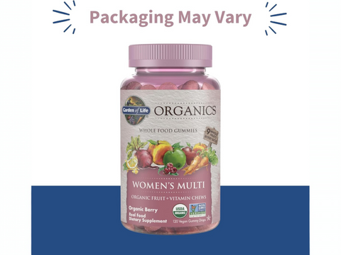 Garden of Life Organics Women's Gummy Vitamins, Berry, 120 Count