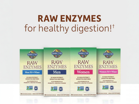 Garden of Life RAW Enzymes, 22 Enzymes with Probiotics variants