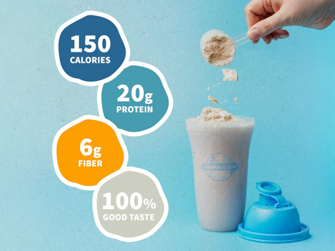 Garden of Life RAW Organic Meal Shake Plant Protein Powder 1064g with key benefits detail