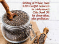 Garden of Life Raw CoQ10 200mg with Chia Seed Oil and Probiotics 60 Vegan Capsules information panel