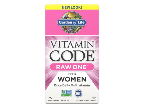 Garden of Life Vitamin Code RAW ONE for Women Once Daily Multi front bottle packaging showing product name and branding
