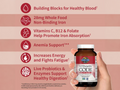 Garden of Life Vitamin Code Raw Iron with Vitamin C and Probiotics 60 Veg Caps ingredients information label