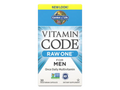 Garden of Life Vitamin Code Raw One for Men Multivitamin Veg Caps bottle front label packaging- 30 capsules