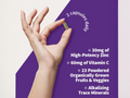 Garden of Life Vitamin Code Raw Zinc 30 mg Supplement 60 Capsules side bottle packaging with key benefits detail