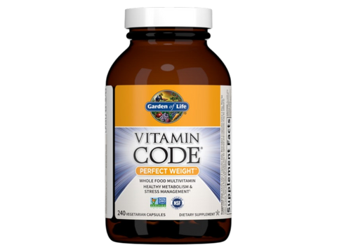 Garden of Life Vitamin Code Whole Food Multivitamin 240 Capsules front bottle packaging showing product name and branding