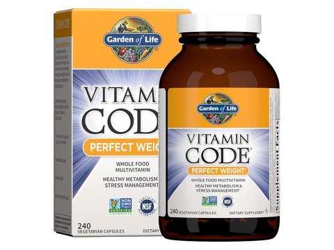 Garden of Life Vitamin Code Whole Food Multivitamin 240 Capsules front bottle packaging showing product name and branding
