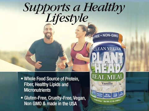 Genceutic Naturals Plant Head Real Meal Vegan Protein Powder Vanilla – 1050g