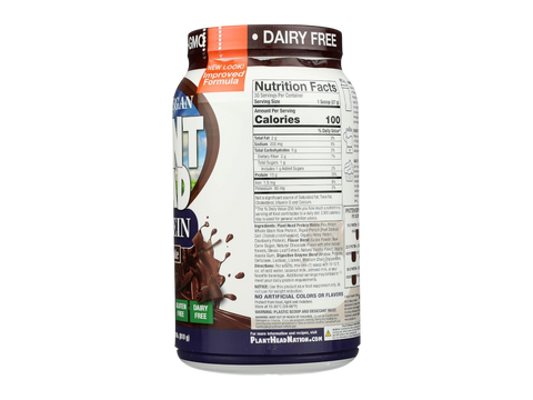 Genceutic Naturals Plant Head protein powder supplement facts label tub 810g