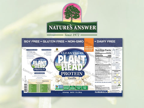 Genceutic Naturals Plant Head protein powder barcode tub 780g