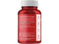 Red bottle with white cap on a white background